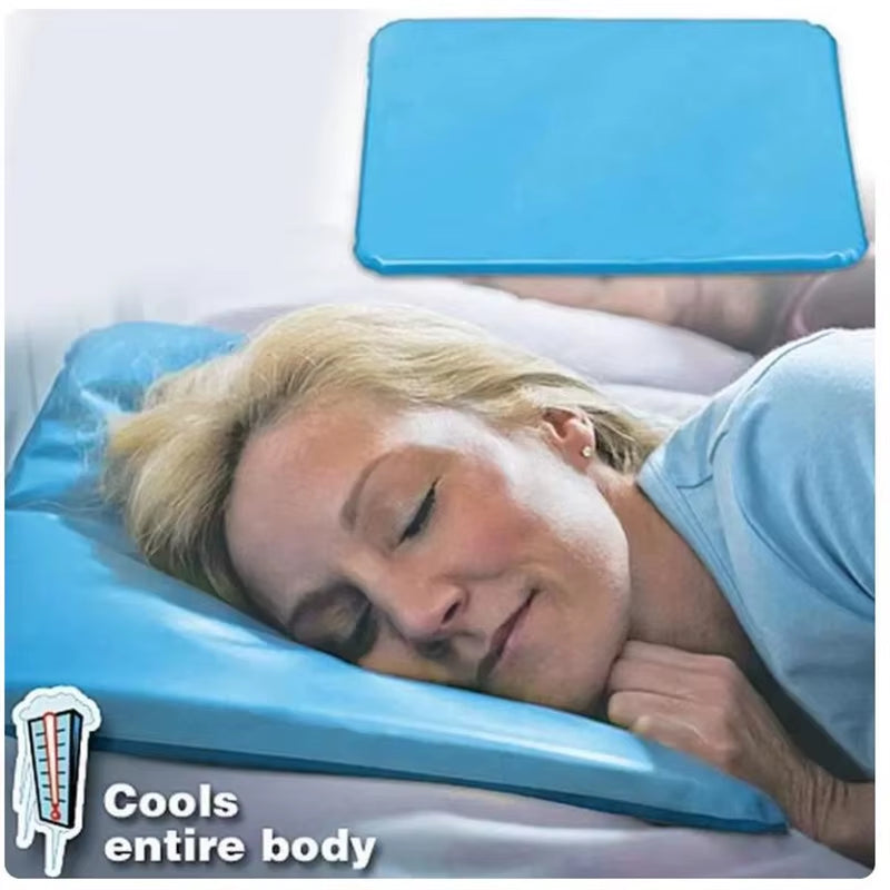1Pc Summer Ice Cold Pillow Massager Therapy Insert Pillow Chillow Sleeping Aid Muscle Neck Cooling PVC Pad Household Ice Mat